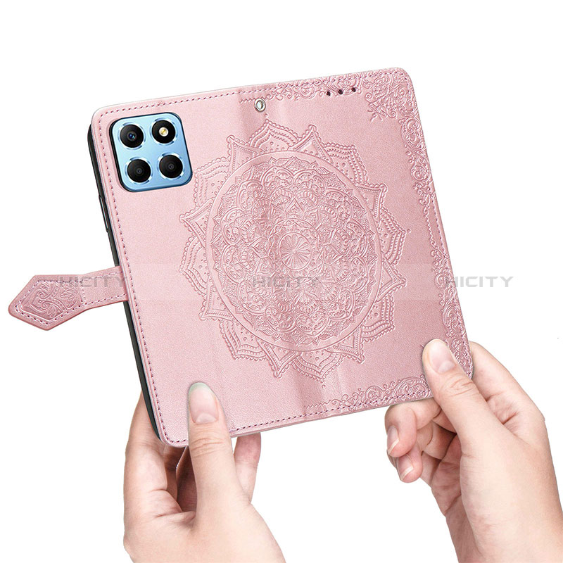 Custodia Portafoglio In Pelle Fantasia Modello Cover con Supporto per Huawei Honor X8 5G