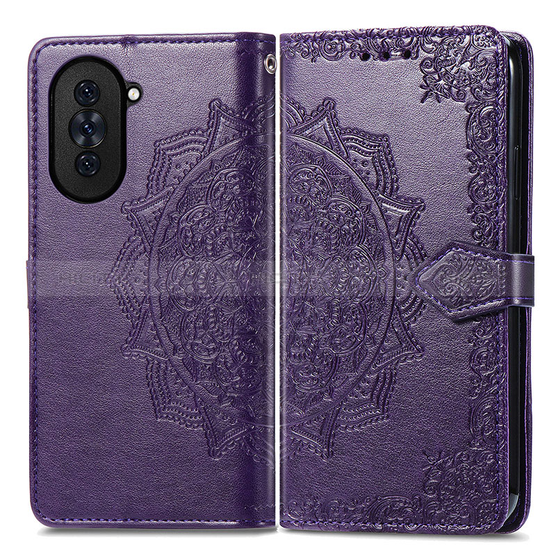 Custodia Portafoglio In Pelle Fantasia Modello Cover con Supporto per Huawei Nova 10