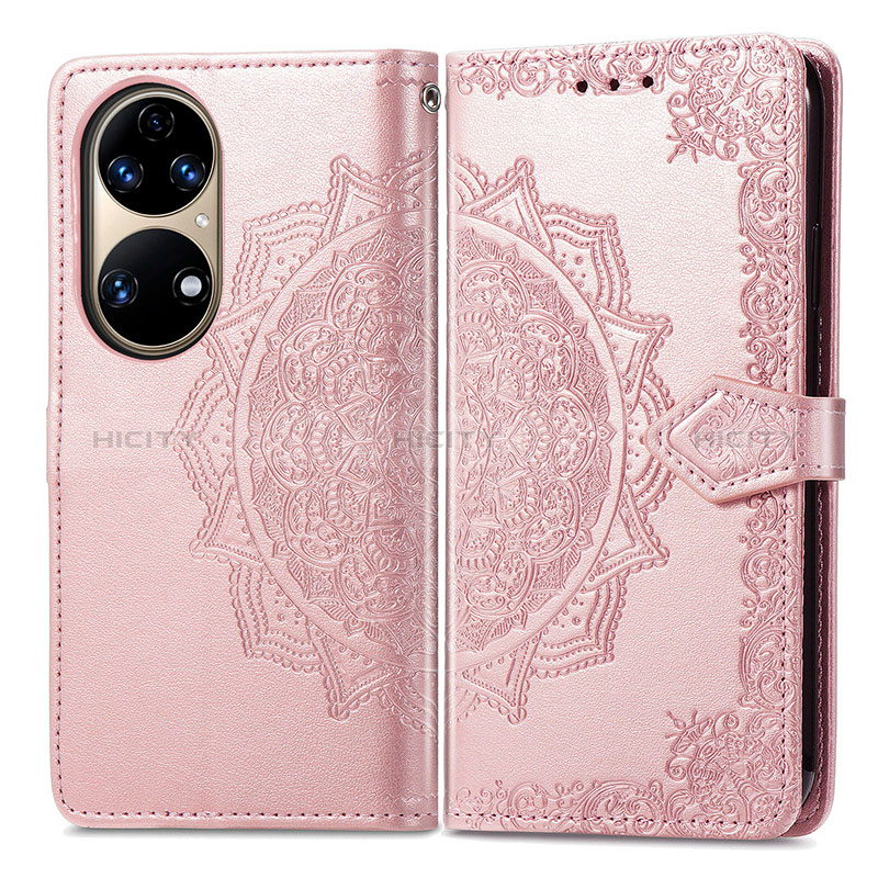 Custodia Portafoglio In Pelle Fantasia Modello Cover con Supporto per Huawei P50