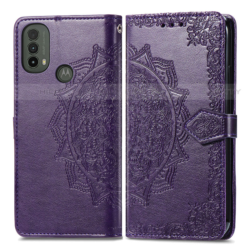 Custodia Portafoglio In Pelle Fantasia Modello Cover con Supporto per Motorola Moto E20