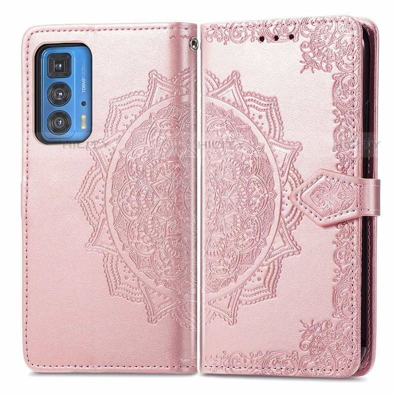 Custodia Portafoglio In Pelle Fantasia Modello Cover con Supporto per Motorola Moto Edge 20 Pro 5G