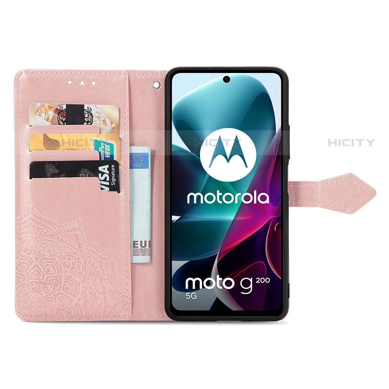 Custodia Portafoglio In Pelle Fantasia Modello Cover con Supporto per Motorola Moto Edge S30 5G