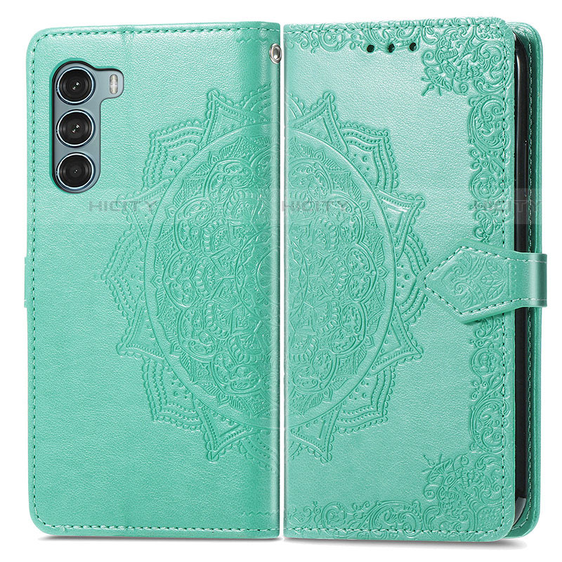 Custodia Portafoglio In Pelle Fantasia Modello Cover con Supporto per Motorola Moto Edge S30 5G Verde