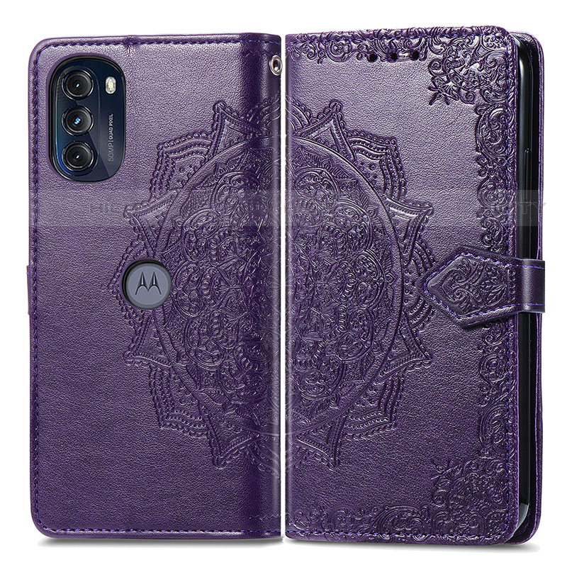 Custodia Portafoglio In Pelle Fantasia Modello Cover con Supporto per Motorola Moto G 5G (2022)