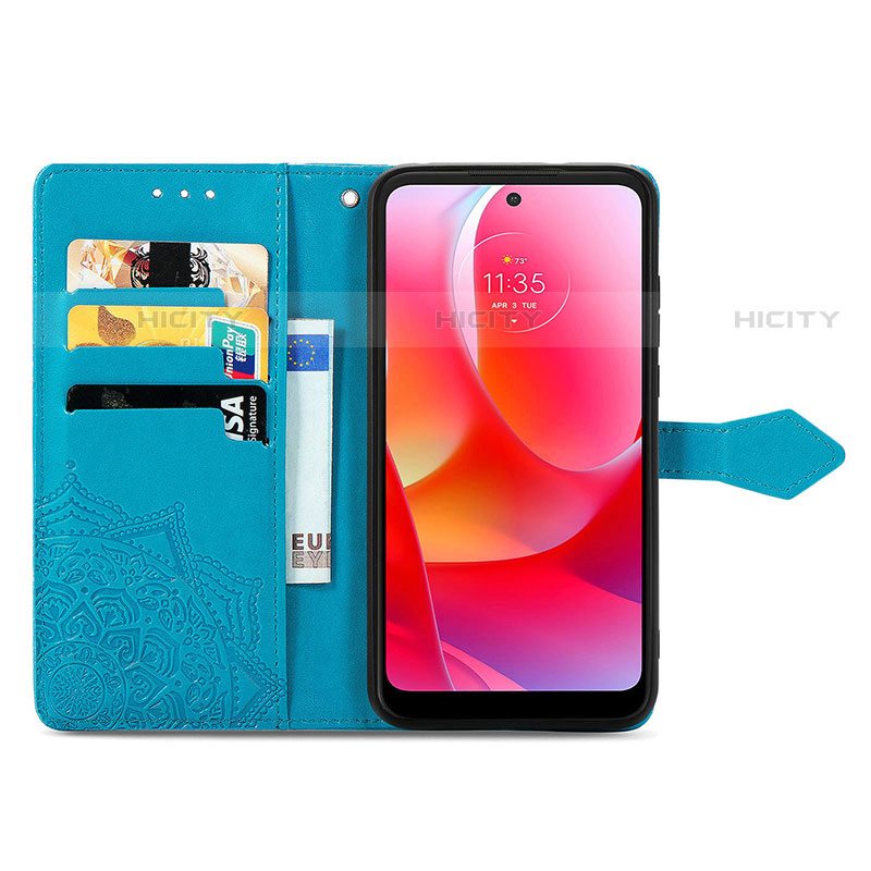 Custodia Portafoglio In Pelle Fantasia Modello Cover con Supporto per Motorola Moto G Play (2023)