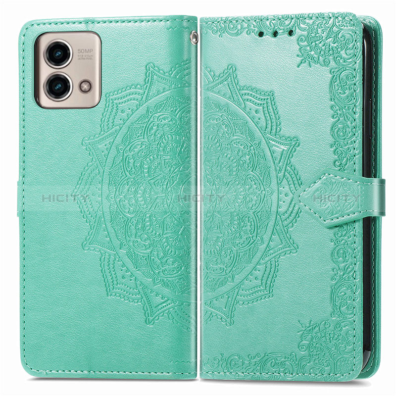 Custodia Portafoglio In Pelle Fantasia Modello Cover con Supporto per Motorola Moto G Stylus (2023) 5G Verde