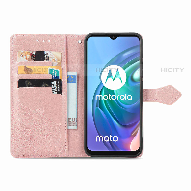 Custodia Portafoglio In Pelle Fantasia Modello Cover con Supporto per Motorola Moto G10 Power