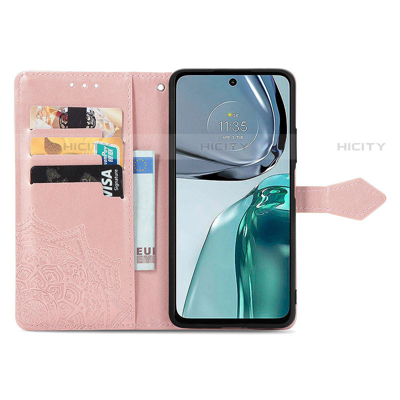 Custodia Portafoglio In Pelle Fantasia Modello Cover con Supporto per Motorola Moto G62 5G