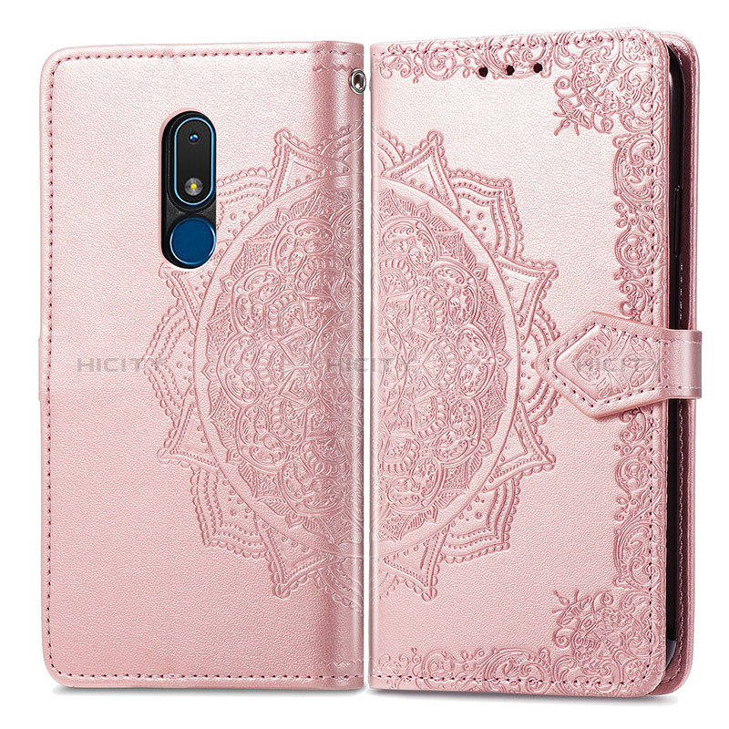 Custodia Portafoglio In Pelle Fantasia Modello Cover con Supporto per Nokia C3