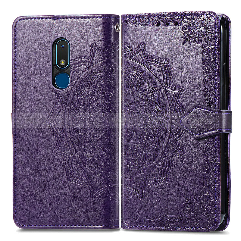 Custodia Portafoglio In Pelle Fantasia Modello Cover con Supporto per Nokia C3