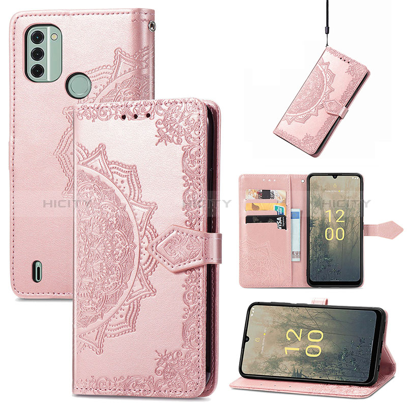 Custodia Portafoglio In Pelle Fantasia Modello Cover con Supporto per Nokia C31