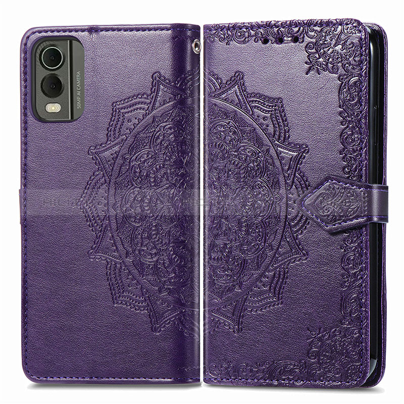 Custodia Portafoglio In Pelle Fantasia Modello Cover con Supporto per Nokia C32