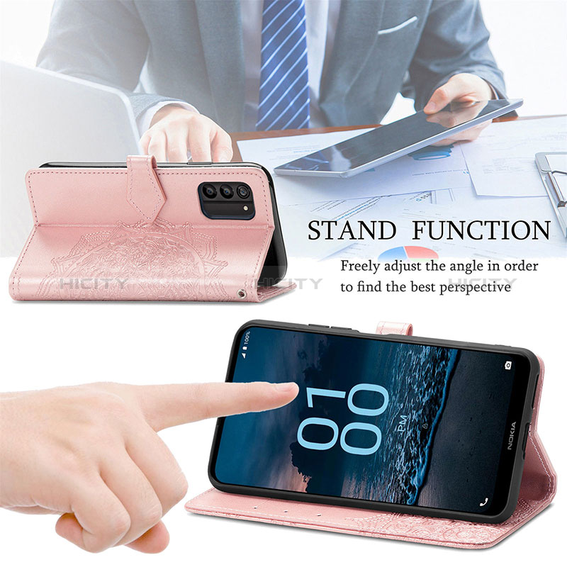 Custodia Portafoglio In Pelle Fantasia Modello Cover con Supporto per Nokia G100