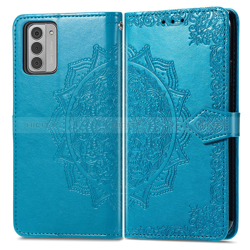 Custodia Portafoglio In Pelle Fantasia Modello Cover con Supporto per Nokia G310 5G Blu