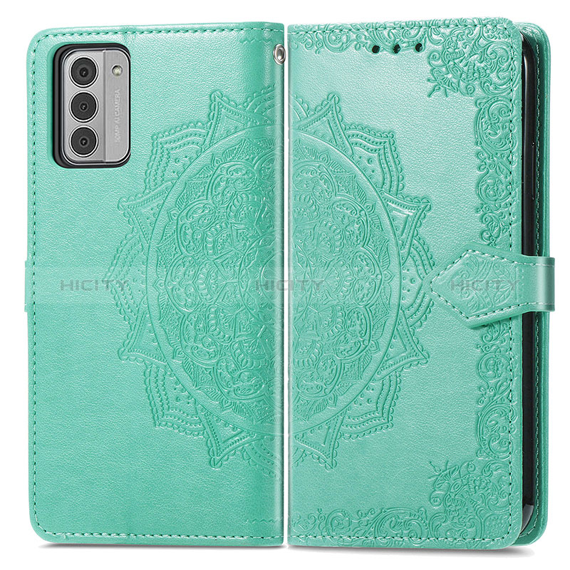 Custodia Portafoglio In Pelle Fantasia Modello Cover con Supporto per Nokia G310 5G Verde