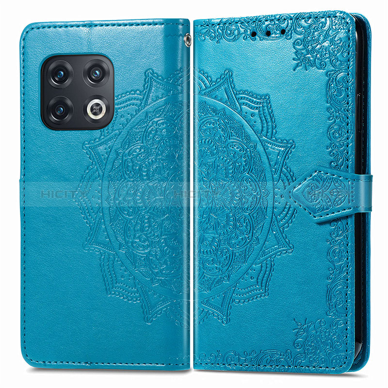 Custodia Portafoglio In Pelle Fantasia Modello Cover con Supporto per OnePlus 10 Pro 5G Blu