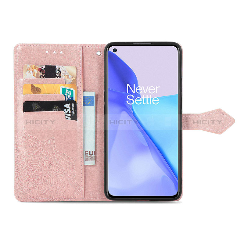 Custodia Portafoglio In Pelle Fantasia Modello Cover con Supporto per OnePlus 9 5G