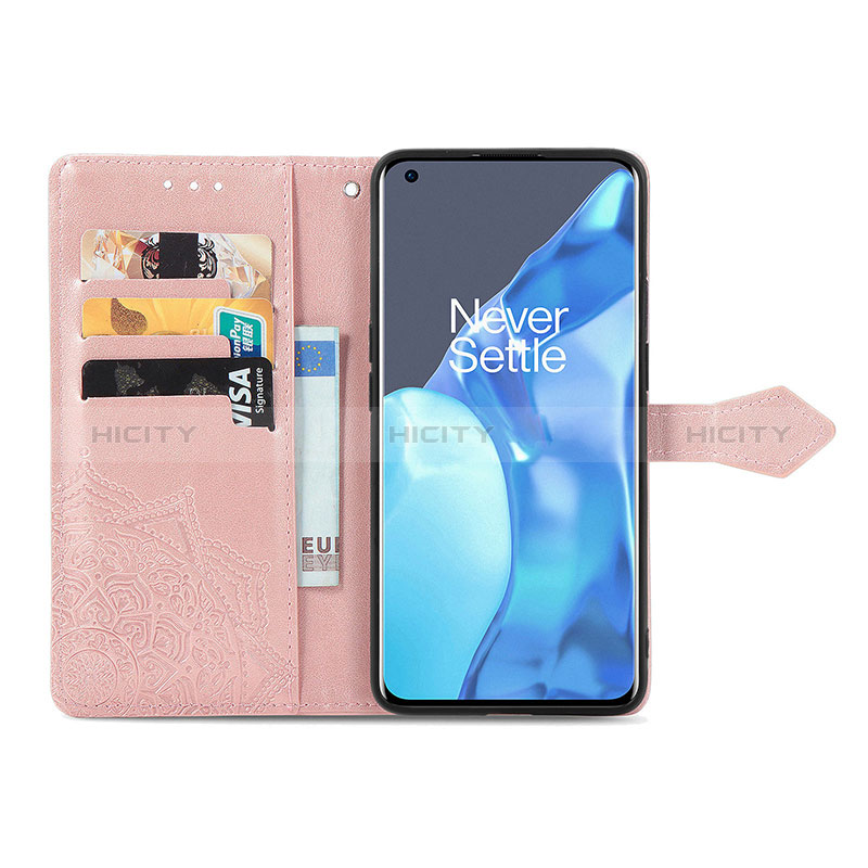 Custodia Portafoglio In Pelle Fantasia Modello Cover con Supporto per OnePlus 9 Pro 5G