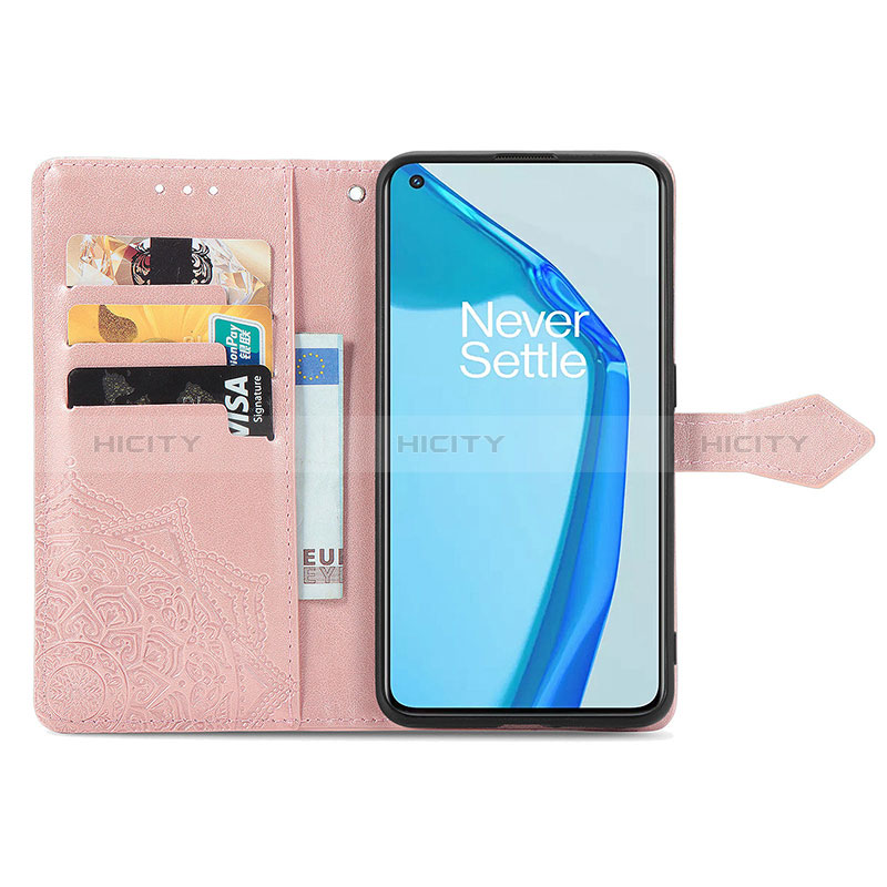 Custodia Portafoglio In Pelle Fantasia Modello Cover con Supporto per OnePlus 9R 5G