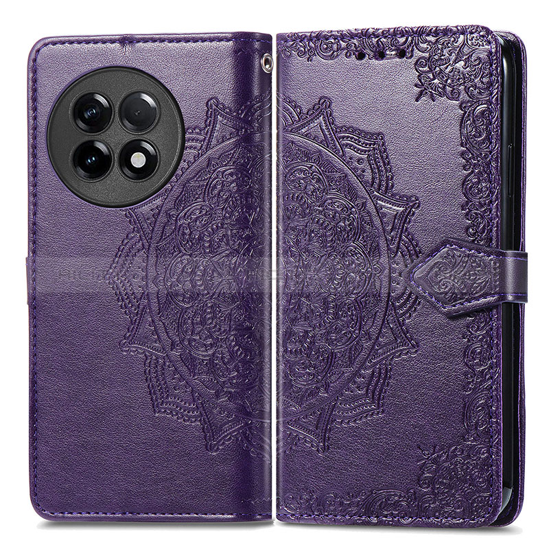 Custodia Portafoglio In Pelle Fantasia Modello Cover con Supporto per OnePlus Ace 2 Pro 5G Viola