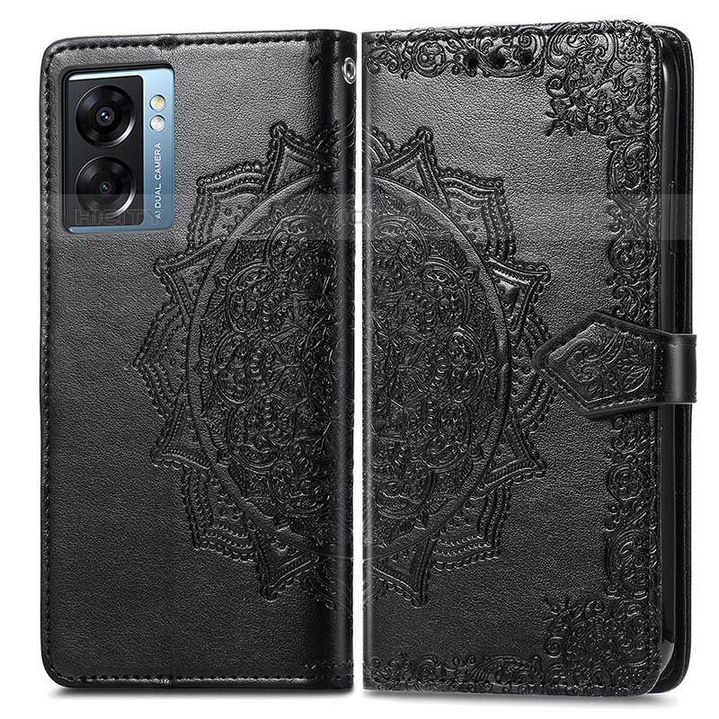 Custodia Portafoglio In Pelle Fantasia Modello Cover con Supporto per OnePlus Nord N300 5G Nero