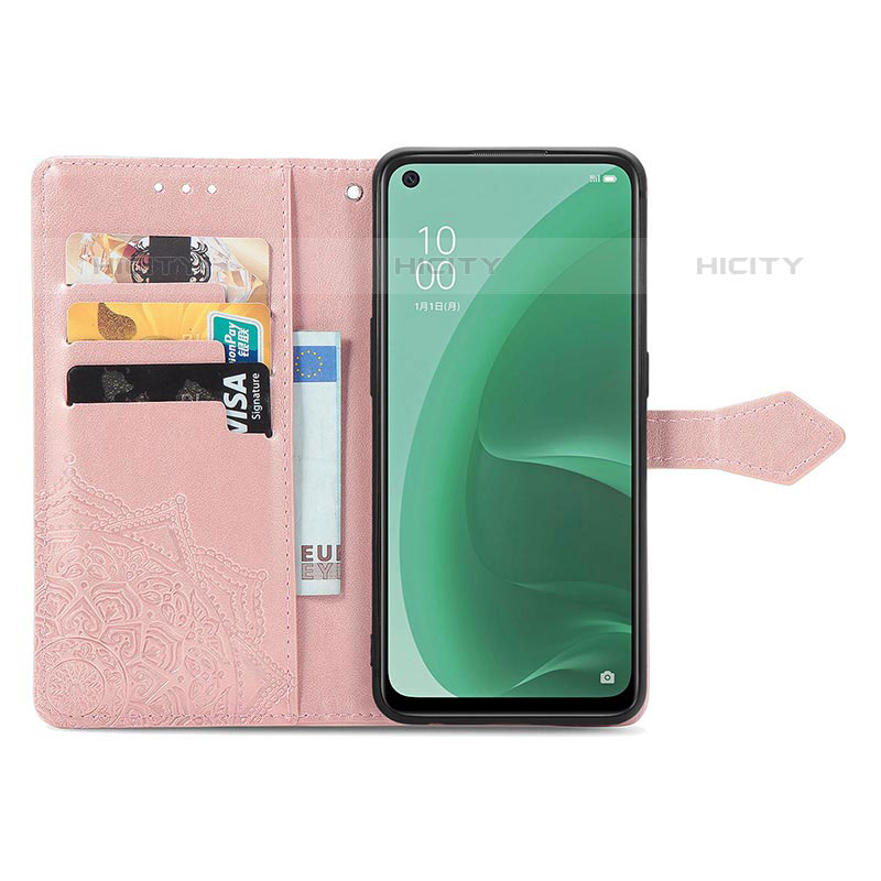 Custodia Portafoglio In Pelle Fantasia Modello Cover con Supporto per Oppo A55S 5G