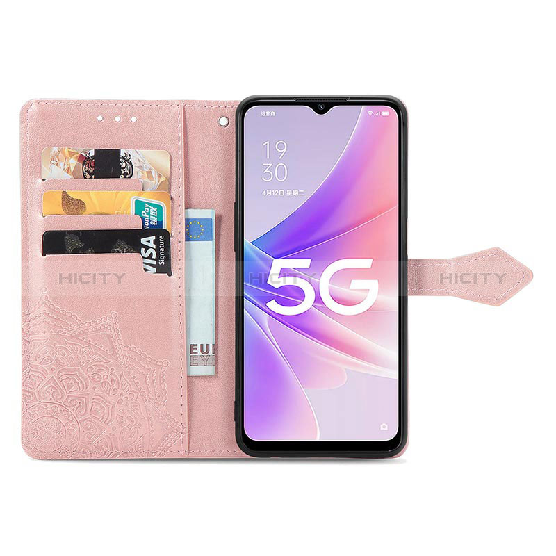 Custodia Portafoglio In Pelle Fantasia Modello Cover con Supporto per Oppo A57 5G