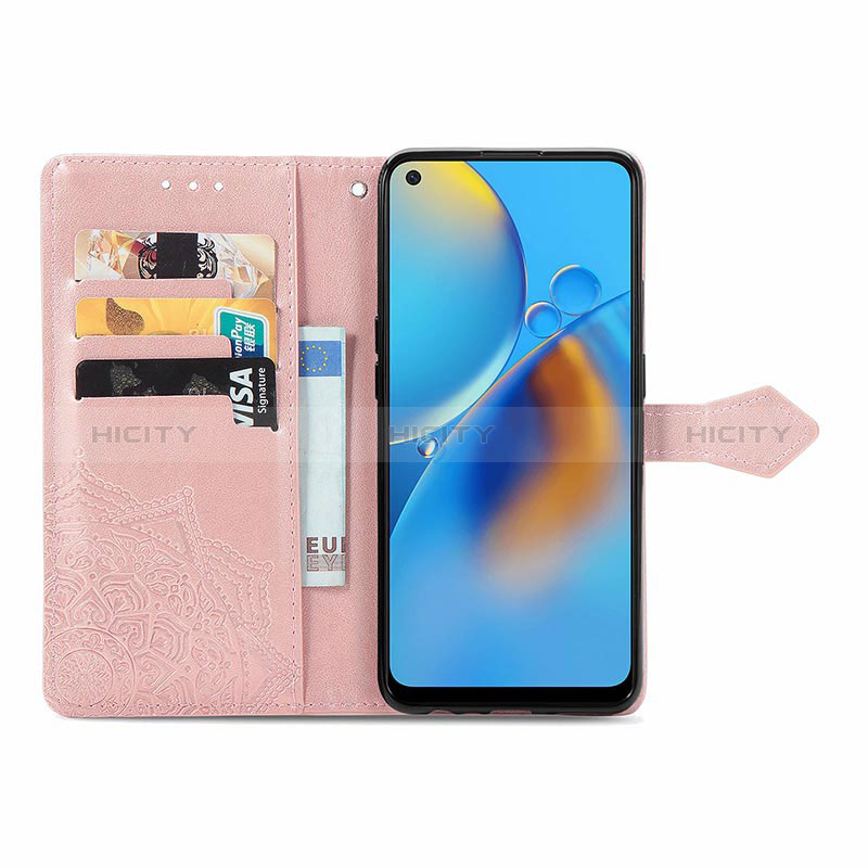 Custodia Portafoglio In Pelle Fantasia Modello Cover con Supporto per Oppo F19