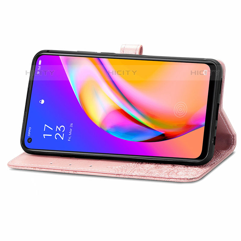 Custodia Portafoglio In Pelle Fantasia Modello Cover con Supporto per Oppo F19 Pro+ Plus 5G