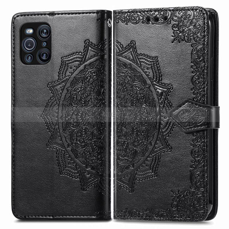 Custodia Portafoglio In Pelle Fantasia Modello Cover con Supporto per Oppo Find X3 5G