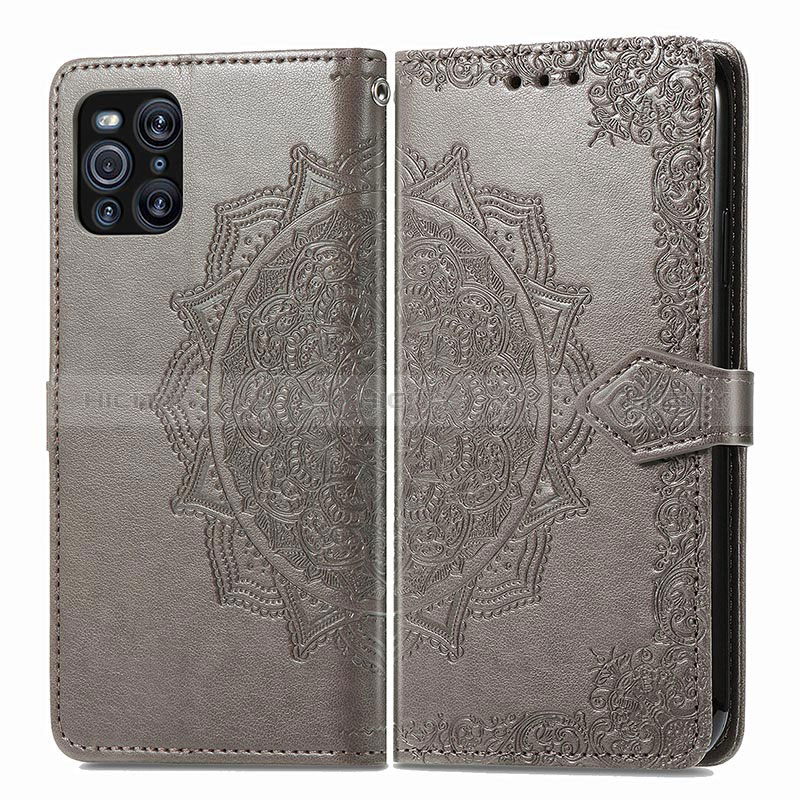 Custodia Portafoglio In Pelle Fantasia Modello Cover con Supporto per Oppo Find X3 5G