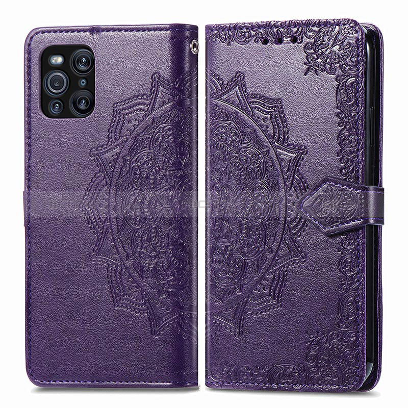 Custodia Portafoglio In Pelle Fantasia Modello Cover con Supporto per Oppo Find X3 5G