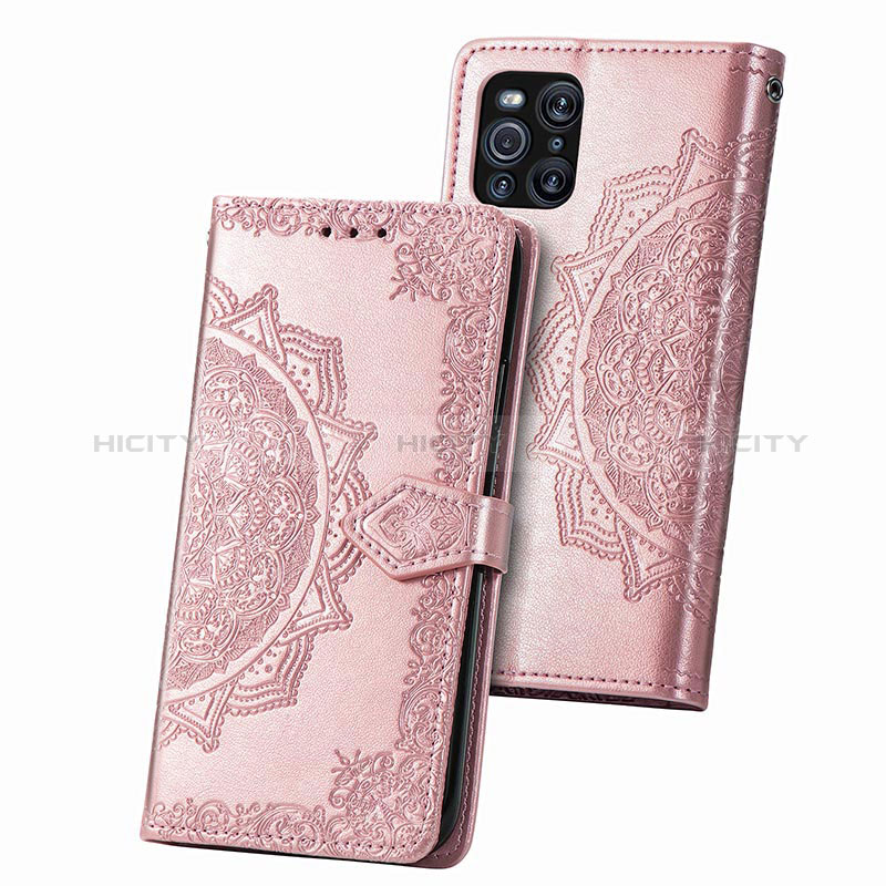 Custodia Portafoglio In Pelle Fantasia Modello Cover con Supporto per Oppo Find X3 5G