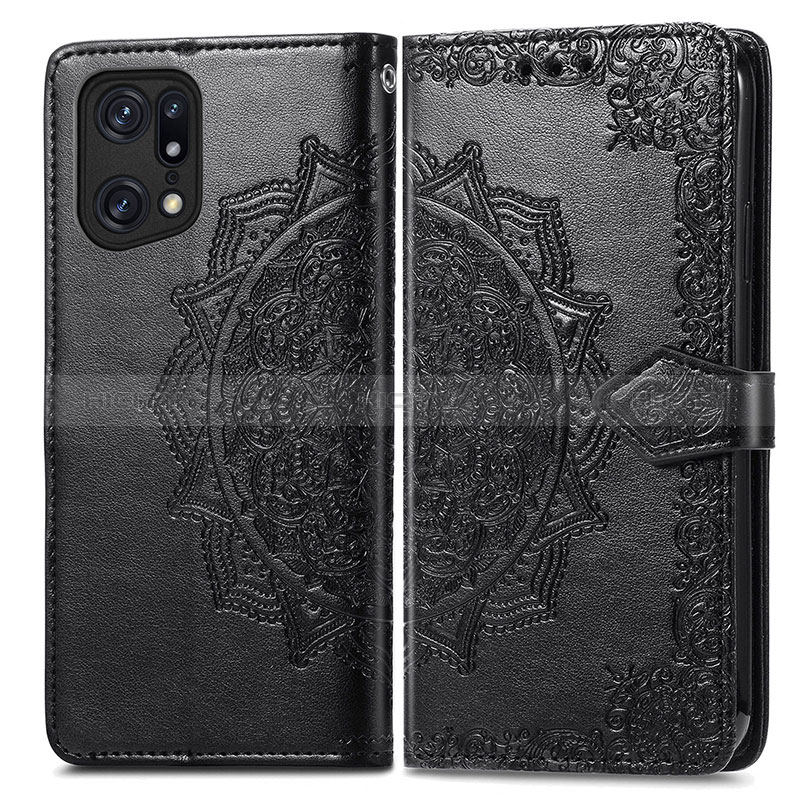 Custodia Portafoglio In Pelle Fantasia Modello Cover con Supporto per Oppo Find X5 5G