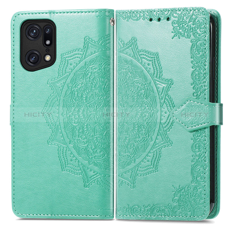 Custodia Portafoglio In Pelle Fantasia Modello Cover con Supporto per Oppo Find X5 5G