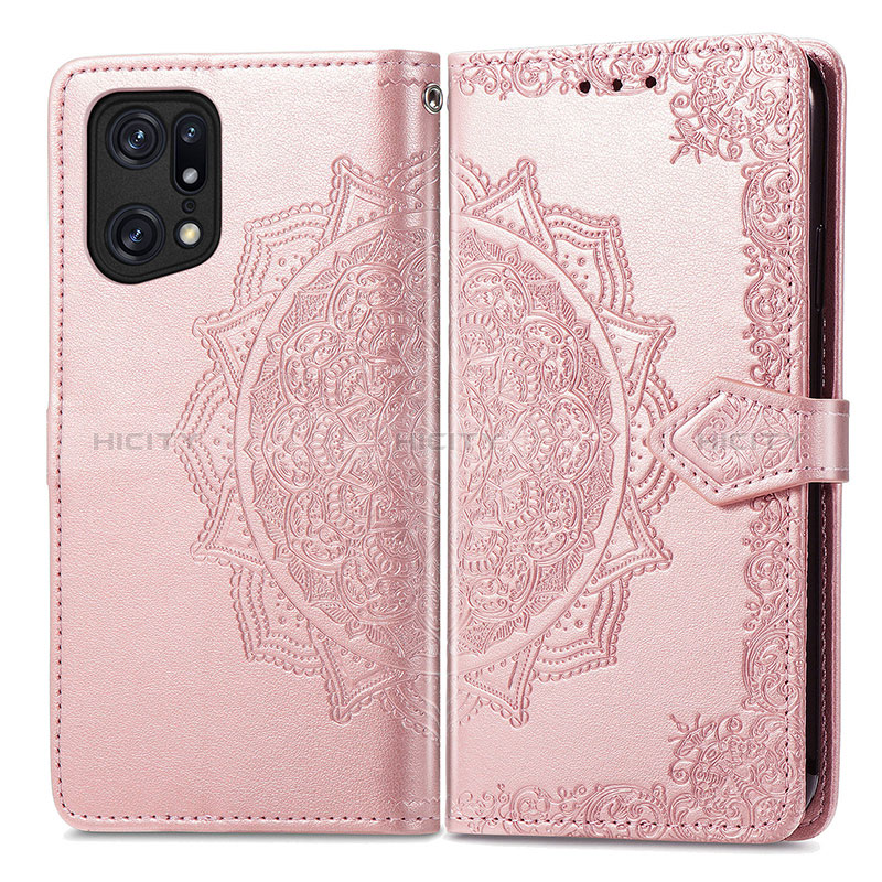 Custodia Portafoglio In Pelle Fantasia Modello Cover con Supporto per Oppo Find X5 5G