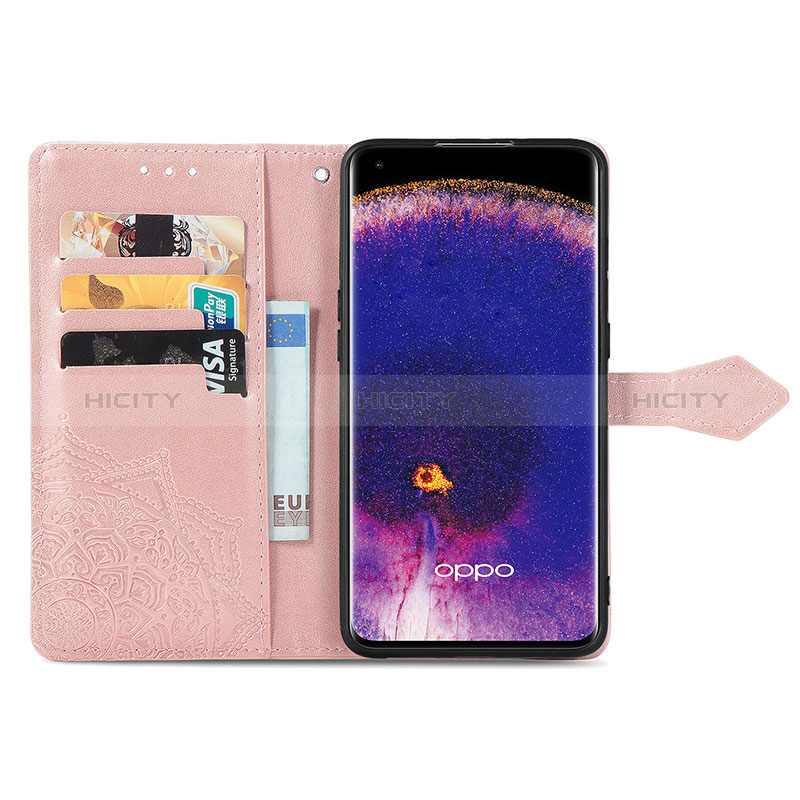 Custodia Portafoglio In Pelle Fantasia Modello Cover con Supporto per Oppo Find X5 5G