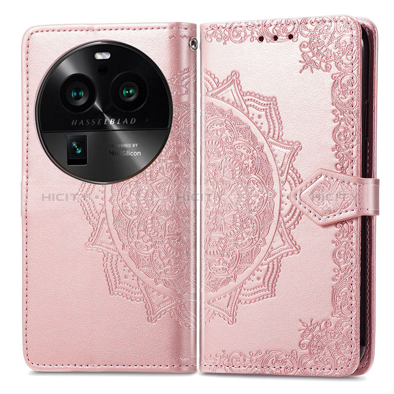 Custodia Portafoglio In Pelle Fantasia Modello Cover con Supporto per Oppo Find X6 5G