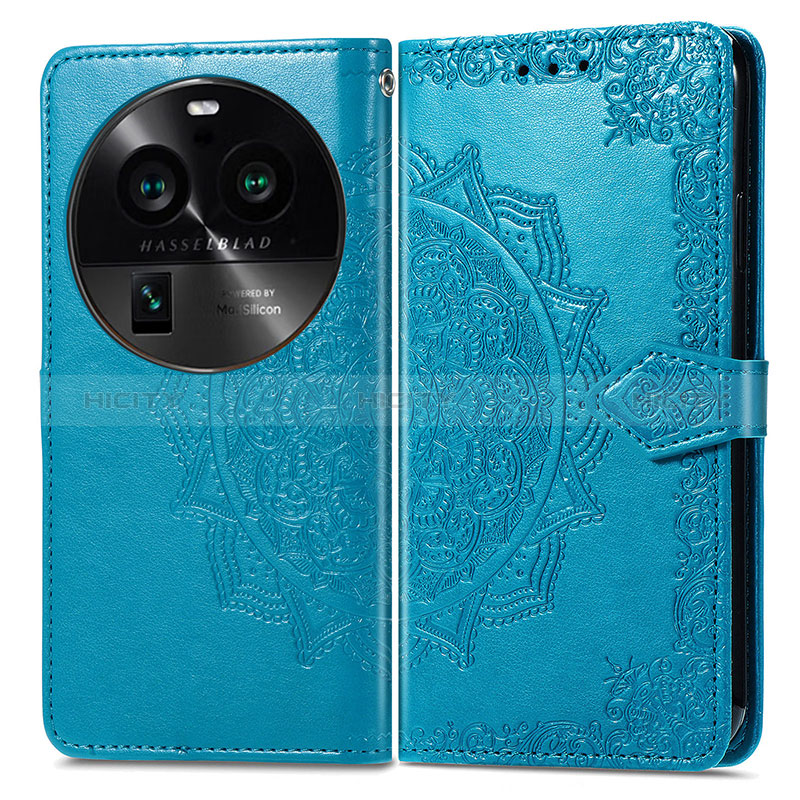 Custodia Portafoglio In Pelle Fantasia Modello Cover con Supporto per Oppo Find X6 Pro 5G