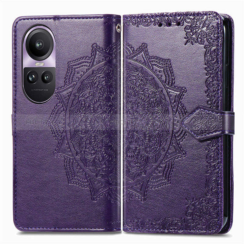 Custodia Portafoglio In Pelle Fantasia Modello Cover con Supporto per Oppo Reno10 5G