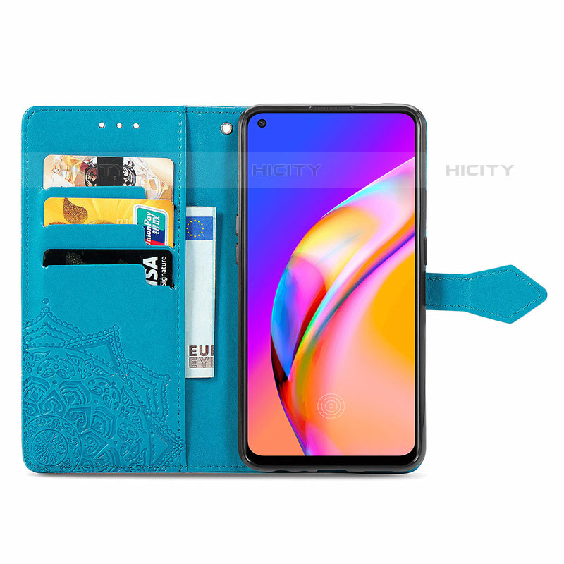 Custodia Portafoglio In Pelle Fantasia Modello Cover con Supporto per Oppo Reno5 Lite