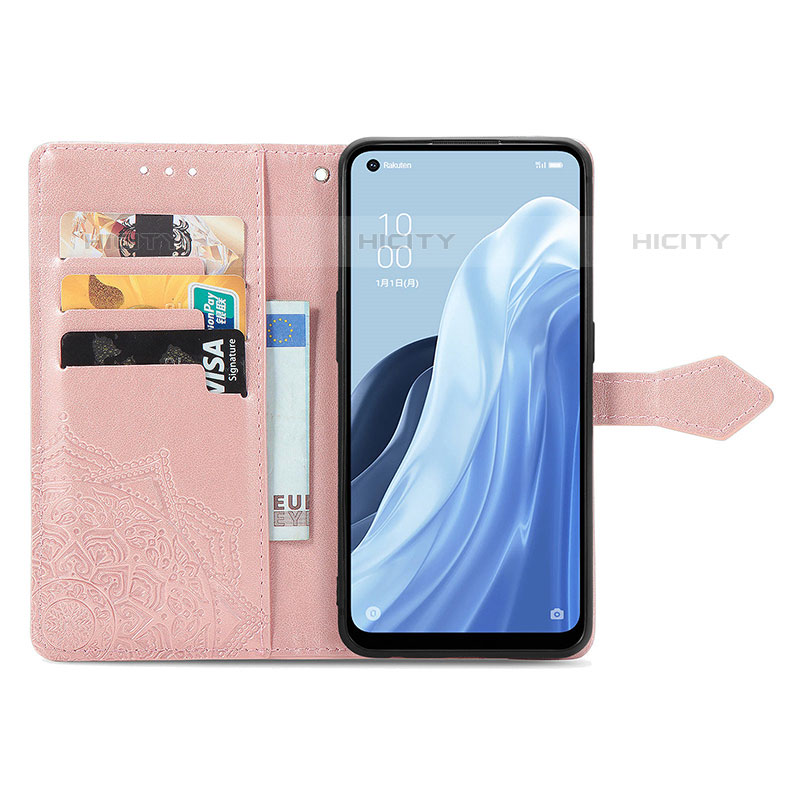 Custodia Portafoglio In Pelle Fantasia Modello Cover con Supporto per Oppo Reno7 A