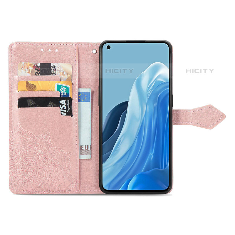 Custodia Portafoglio In Pelle Fantasia Modello Cover con Supporto per Oppo Reno7 Pro 5G