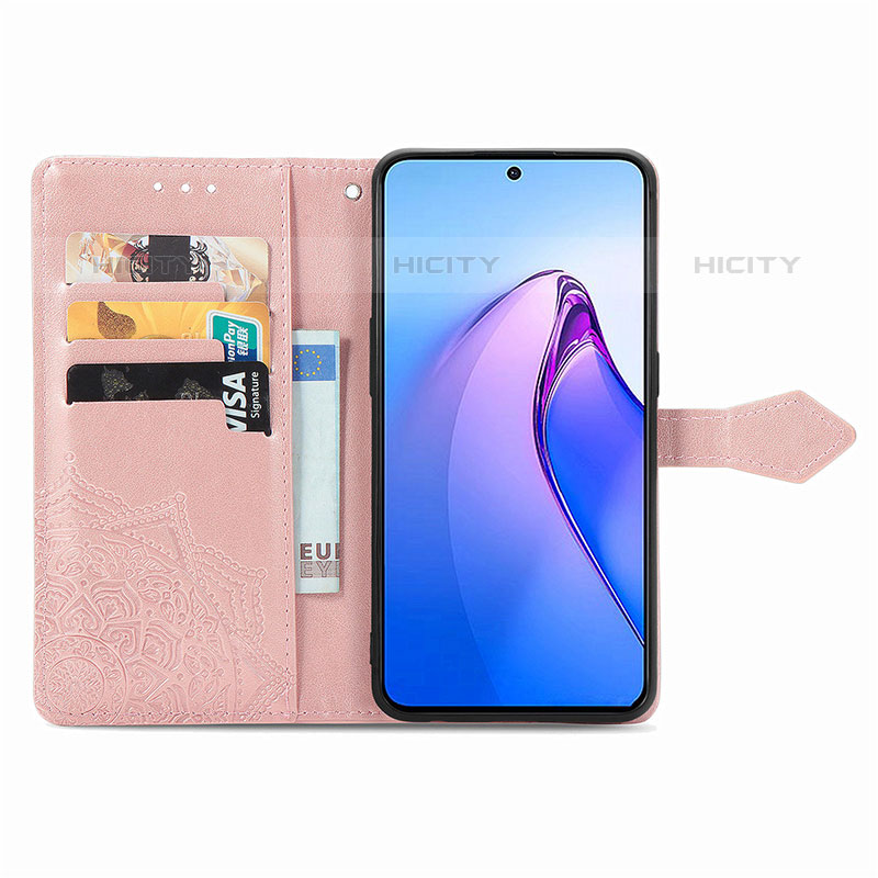 Custodia Portafoglio In Pelle Fantasia Modello Cover con Supporto per Oppo Reno8 Pro 5G