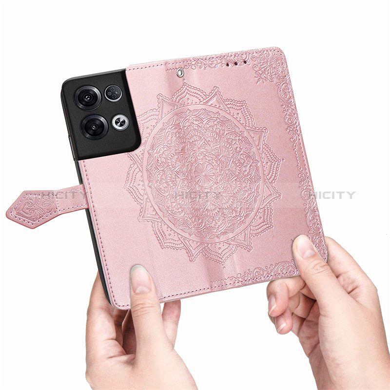 Custodia Portafoglio In Pelle Fantasia Modello Cover con Supporto per Oppo Reno9 Pro+ Plus 5G