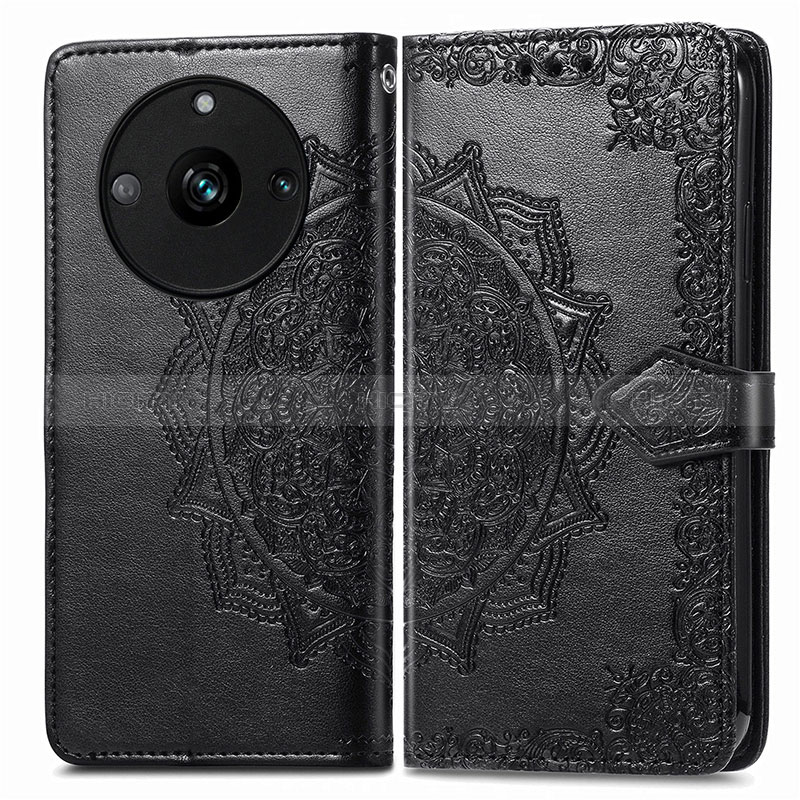 Custodia Portafoglio In Pelle Fantasia Modello Cover con Supporto per Realme 11 Pro 5G Nero