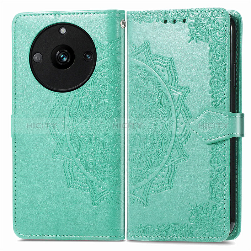 Custodia Portafoglio In Pelle Fantasia Modello Cover con Supporto per Realme 11 Pro+ Plus 5G Verde