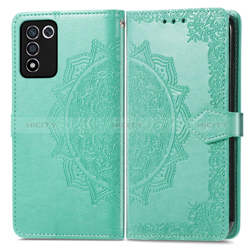 Custodia Portafoglio In Pelle Fantasia Modello Cover con Supporto per Realme 9 SE 5G Verde