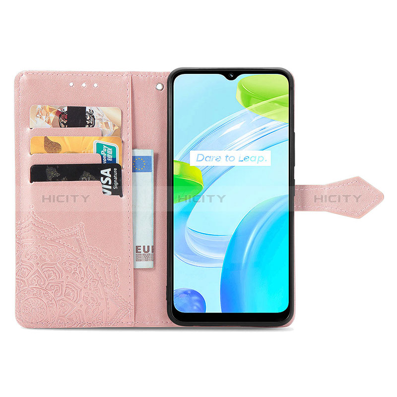 Custodia Portafoglio In Pelle Fantasia Modello Cover con Supporto per Realme C30