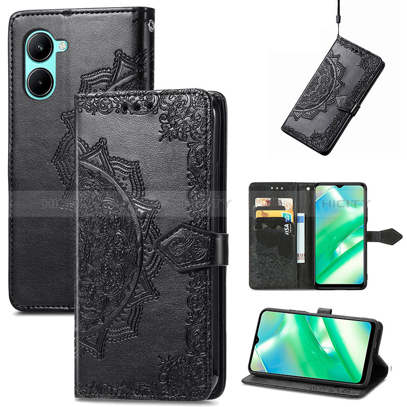 Custodia Portafoglio In Pelle Fantasia Modello Cover con Supporto per Realme C33 (2023)